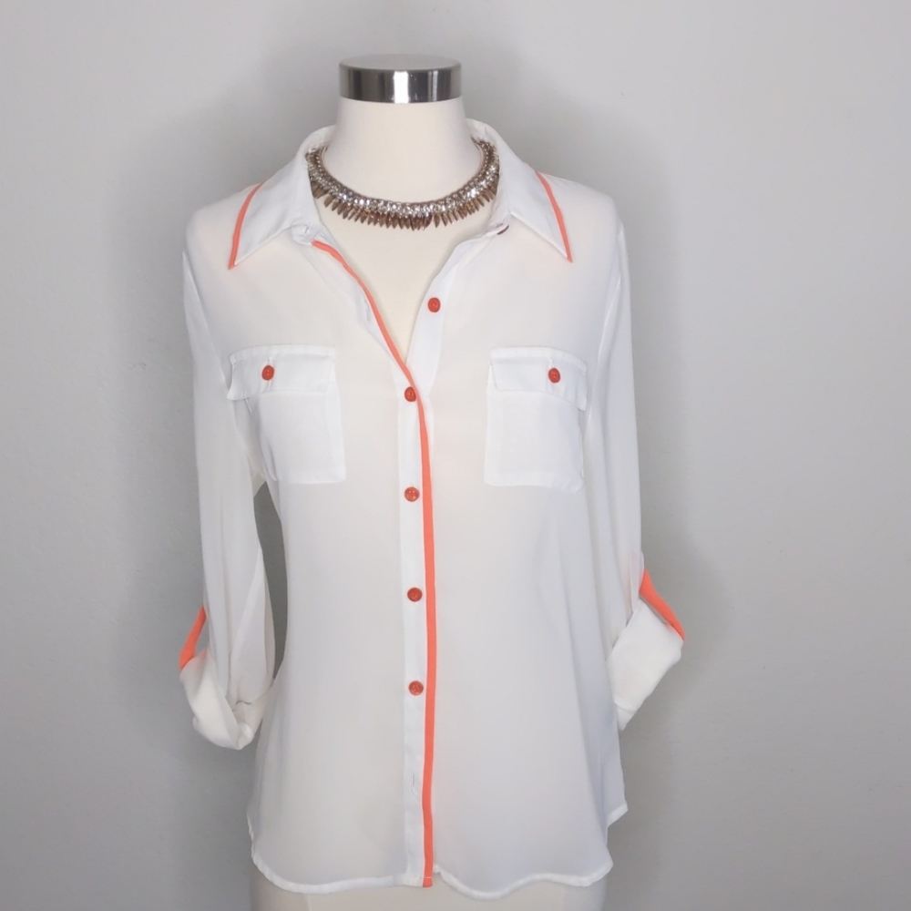 Mine Women's sheer blouse size Large